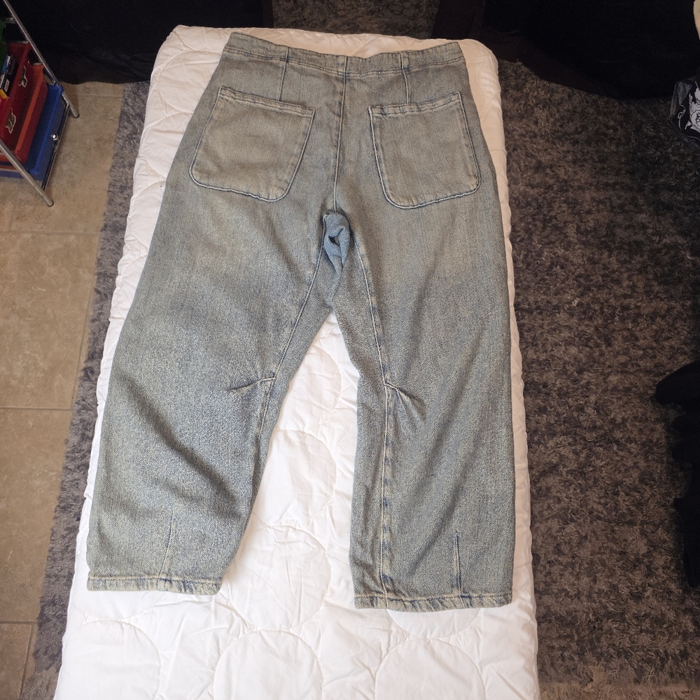 Washed Olive High-Rise Button-Fly Women's Jeans - Picture 12 of 16